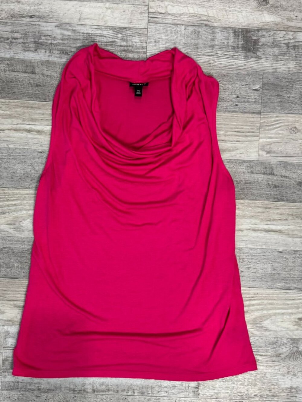 Torrid Magenta Drape Front Jersey Sleeveless Top Size 00/Medium I30